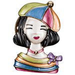 Брошь Shadore Девочка в берете XZ1479.27 M/G