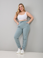 Брюки Бфл-038/шалфей-однотон