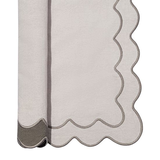 Салфетка под приборы с контрастным кантом серого цвета из коллекции trendy ruffles, 35х45 см