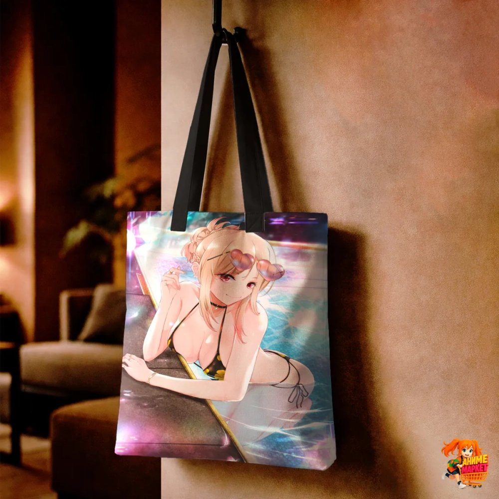 Сумка шоппер с принтом Эта фарфоровая кукла влюбилась