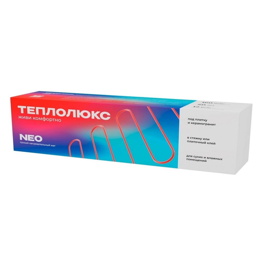 Электрический теплый пол "Теплолюкс" нагревательный мат Neo 160 - 10,0 /1600, 10,0м2