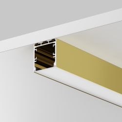 Алюминиевый профиль накладной-подвесной 35x35 (Латунь, 2 м) Maytoni ALM-3535BT-BR-2M 633005