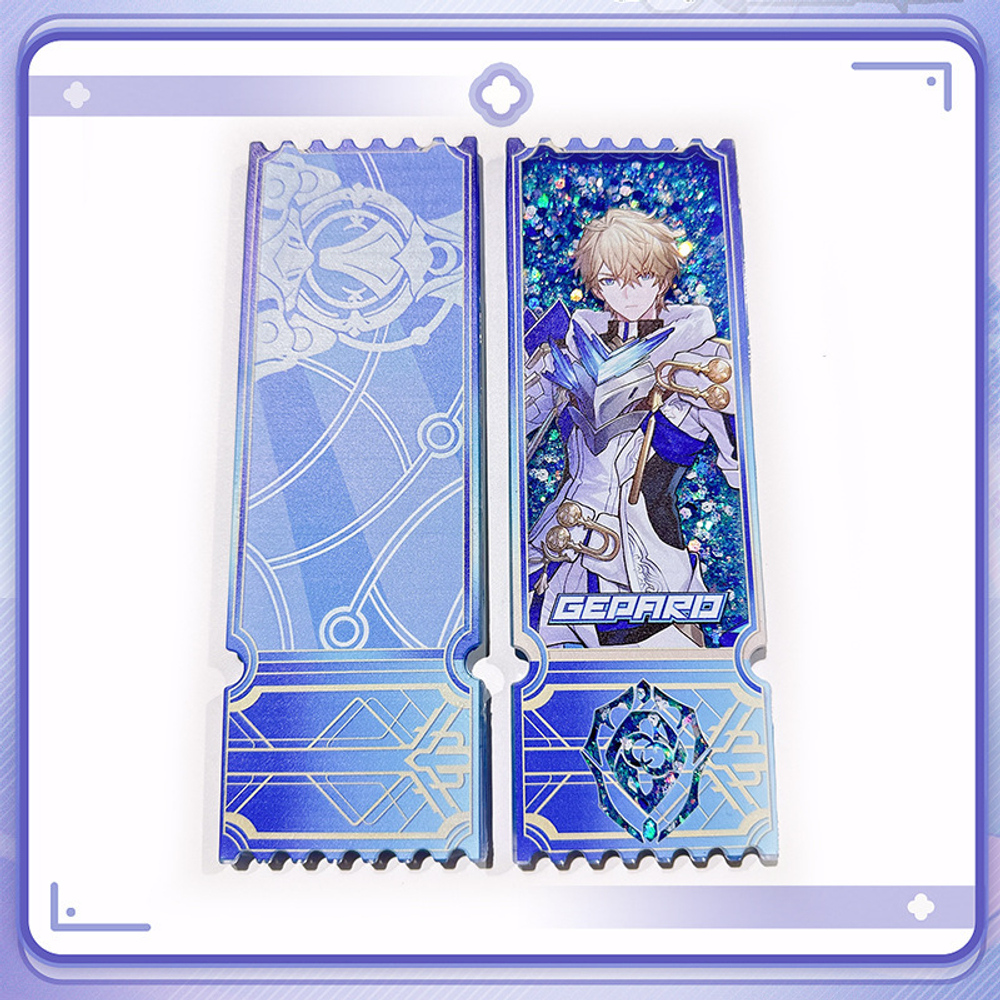 Акриловый билет с блёстками "Хонкай Стар Рейл / Honkai: Star Rail"