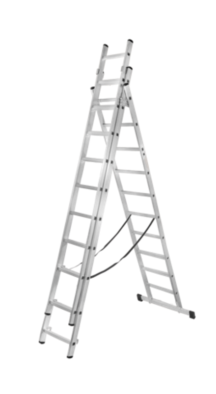 Лестница алюминиевая трехсекционная ВИХРЬ ЛА 3х11