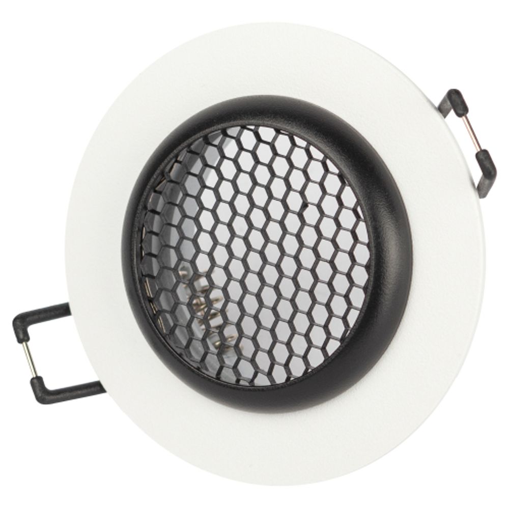 Светильник встраиваемый алюминиевый ЭРА KL109 WH/BK под лампу MR16 GU5.3 белый/черный матовый | Алюминиевые встраиваемые светильники