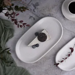 Блюдо овальное 27,5*15 см h2,3 см для подачи белое фарфор NEW P.L. Proff Cuisine [6]