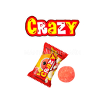 Жевательная резинка кислая Eviza Crazy Strawberry Flavoured Sugared Gum вкус клубника 3,5 г