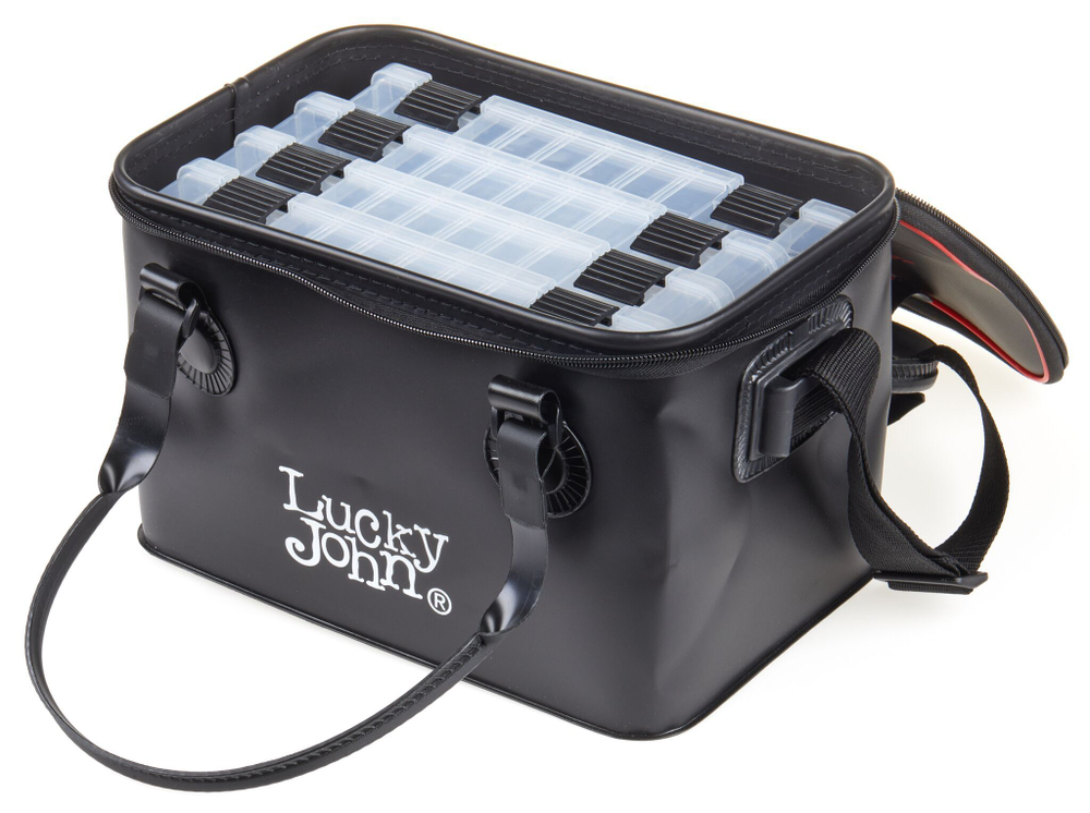 Сумка рыболовная с коробками Lucky John EVA 330х220х200