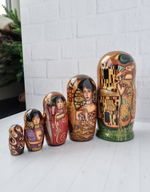 Матрёшка "Поцелуй" Климт 5м 18см