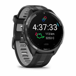 Смарт-часы Garmin Forerunner 965 черные, темно-серый DLC титановый безель, с черным ремешком (010-02809-10)