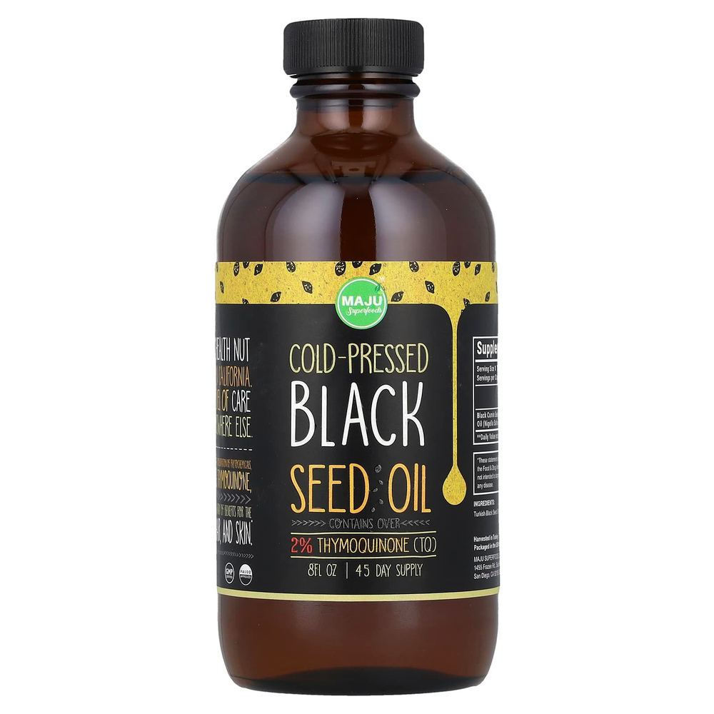 Maju Superfoods, масло черного тмина холодного отжима, 240 мл (8 жидк. унций)