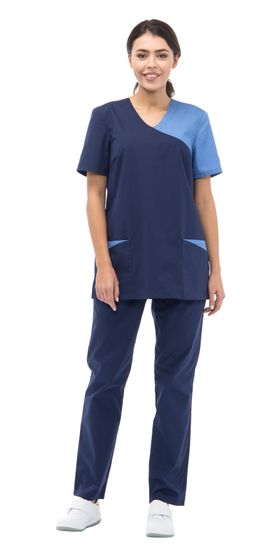 Костюм женский "Волна" NEW (т.синий/голубой)