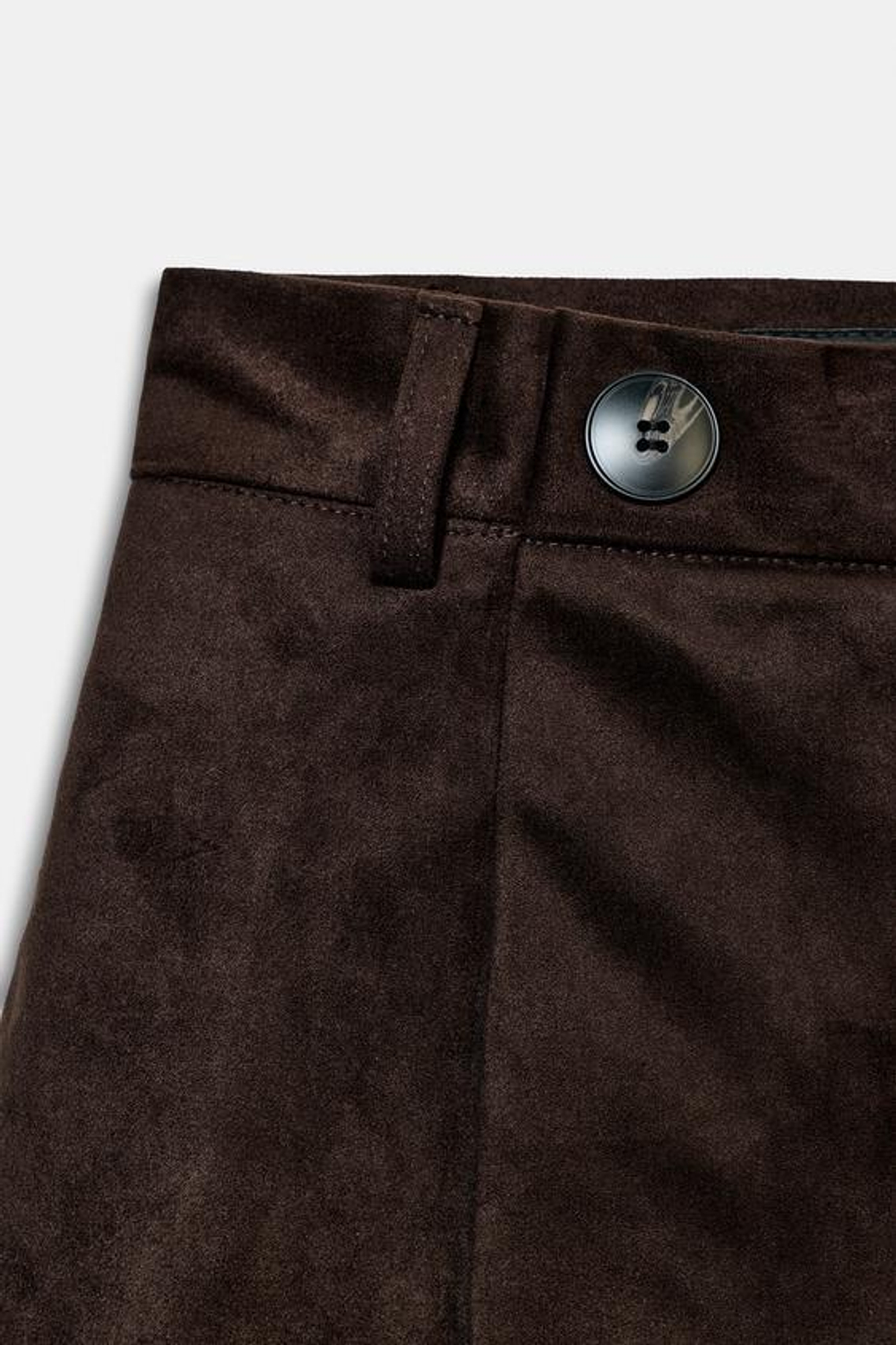 ZARA ШОРТЫ СО СКЛАДКАМИ И ПУГОВИЦАМИ, КОРИЧНЕВЫЙ