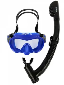 Набор детский маска+трубка Sargan Агидель kids 3-6 лет синий