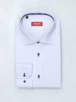 Сорочка мужская VESTER цвет белый, контрастные петли и пуговицы, бамбуковое волокно, 52118 29