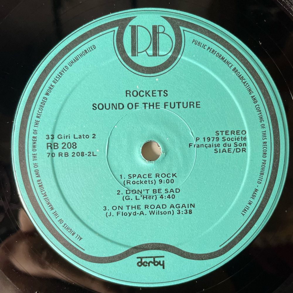Винтажная виниловая пластинка LP Rockets Sound Of The Future (Италия 1979)