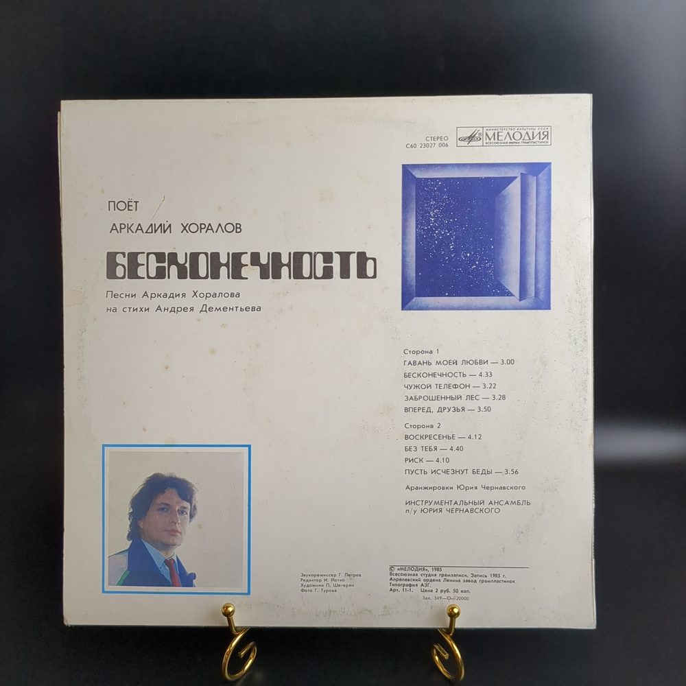 LP Аркадий Хоралов – Бесконечность. Виниловая пластинка 12 дюймов. Мелодия СССР 1985 год.