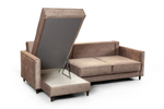 Keln диван-кровать с шезлонгом, велюр бежевый