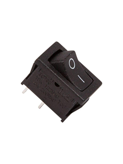 Выключатель клавишный 250В 6А (2с) ON-OFF черн. Mini (RWB-201; SC-768) Rexant 36-2110