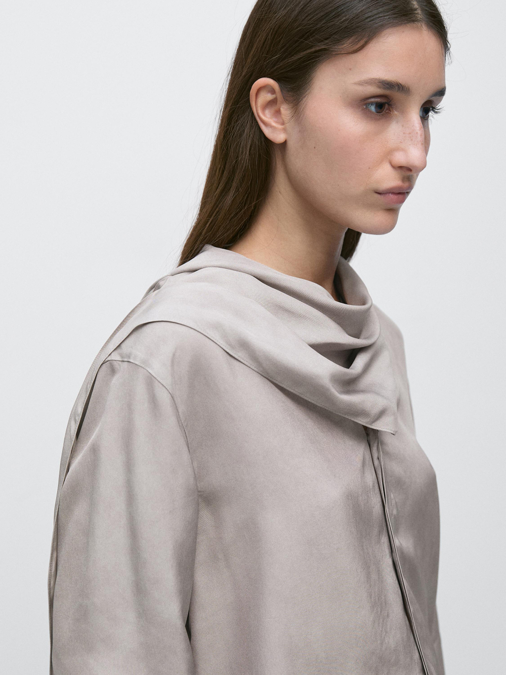 Massimo Dutti Рубашка из 100% хлопка, серый