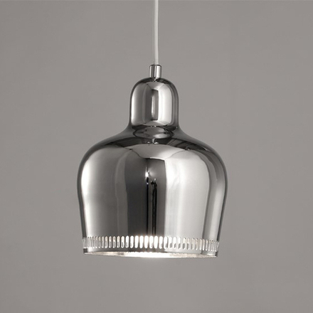 Pendant design lamp A330S Golden Bell by Artek (Silver)
