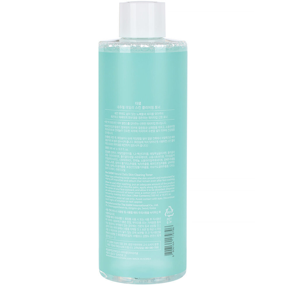 Очищающий тонер для лица , 500 мл | THE SAEM Natural Daily Skin Clearing Toner