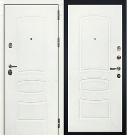 Входная металлическая дверь Лекс Сенатор 3К  Белая шагрень  №68 Белая шагрень