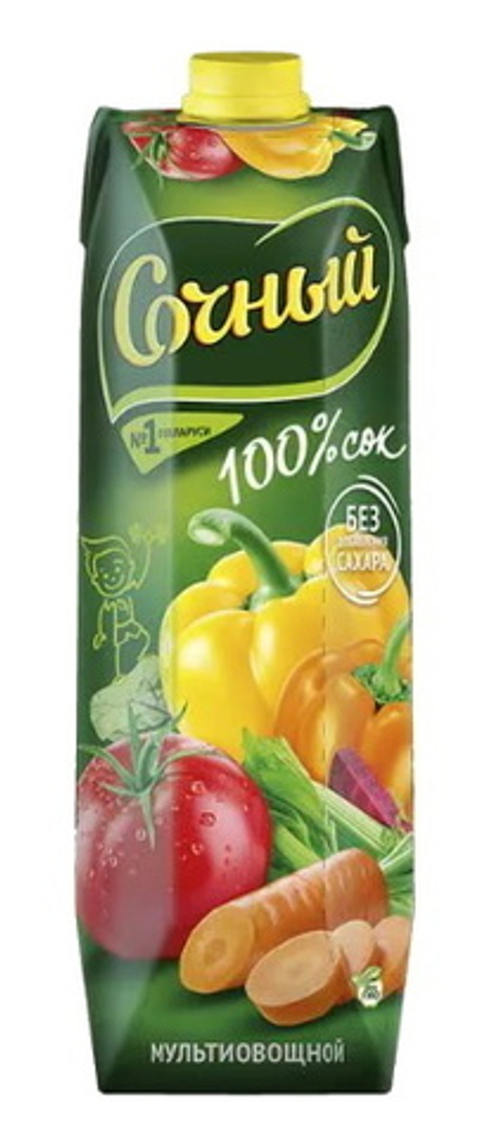 Сок мультиовощной с мякотью 1л. Сочный