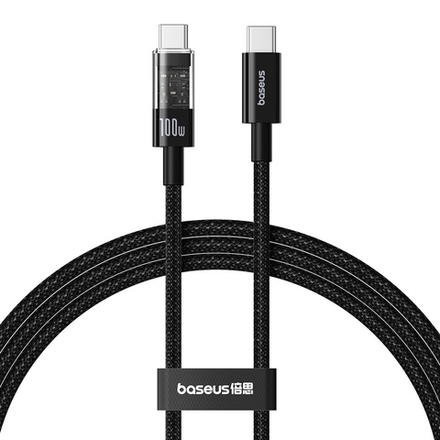 USB-C Кабель Baseus Gem Charging+Data 100W 1-2m - Cluster Black