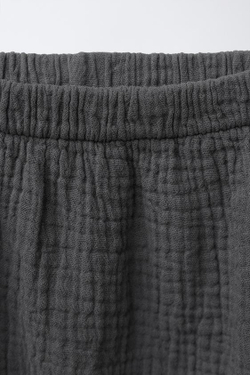 ZARA ТРУСЫ-БЛУМЕРЫ ИЗ ТКАНИ БАМБУЛА, СТАЛЬНОЙ