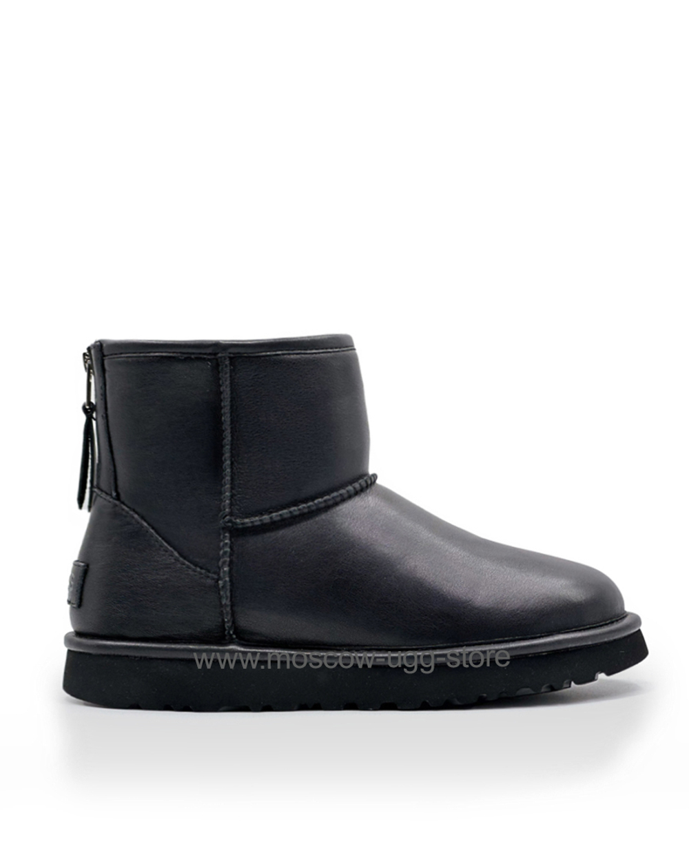 CLASSIC MINI ZIP LEATHER-black