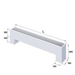 Конвектор напольный Royal Thermo STEP-180/180/1500-3-N-WT-LG-NA