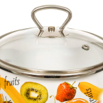Кастрюля сталь, эмал, 3 л, с крыш, Vitross, Fruits, 1SA205S/1SС185S, индукц
