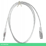 Кабель-удлинитель аудио Buro CAB025-1m Jack 3.5 (m)/Jack 3.5 (f)1м. прозрачный