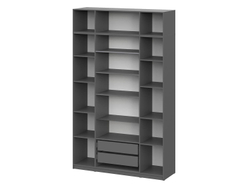 ШК 5 шкаф 1600 + антресоль + полки 2 комплекта + ящики 1 комплект / Графит