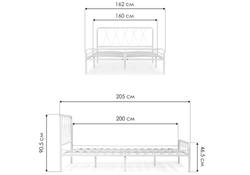 Двуспальная кровать Иоханна 18 160х200 черная