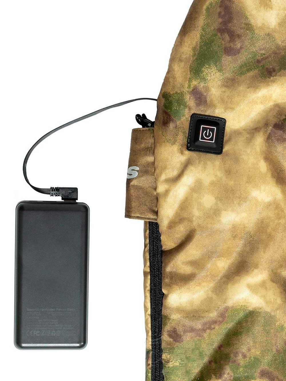 Спальный мешок с подогревом NISUS TRAVEL EXTREME HOT 300 (220х90) Stratex, КМФ (N-SB-S300-220x90-H)