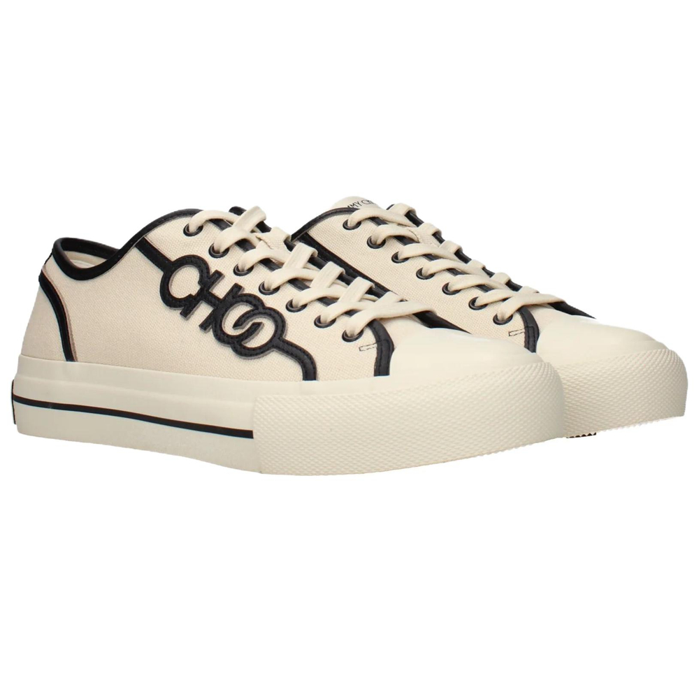 Jimmy Choo Canvas Shoes Men"s Low top Ecru