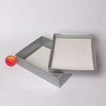 Коробка крышка-дно 40x9x30, серебро, картон