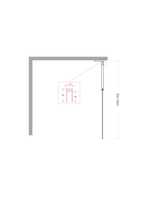 Душевая перегородка BelBagno UNO-L-1-TB-110-GR-Cr профиль хром, стекло серое