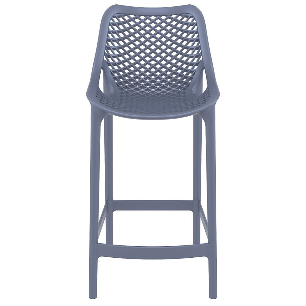 Стул пластиковый полубарный Siesta Contract Air Bar 65, темно-серый