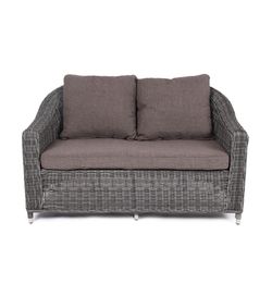 "Кон Панна" диван из искусственного ротанга двухместный, цвет графит