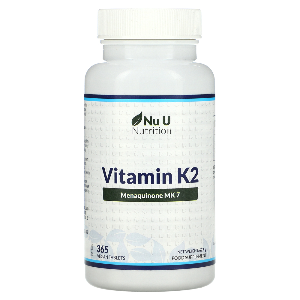 Nu U Nutrition, Витамин K2, 365 растительных таблеток