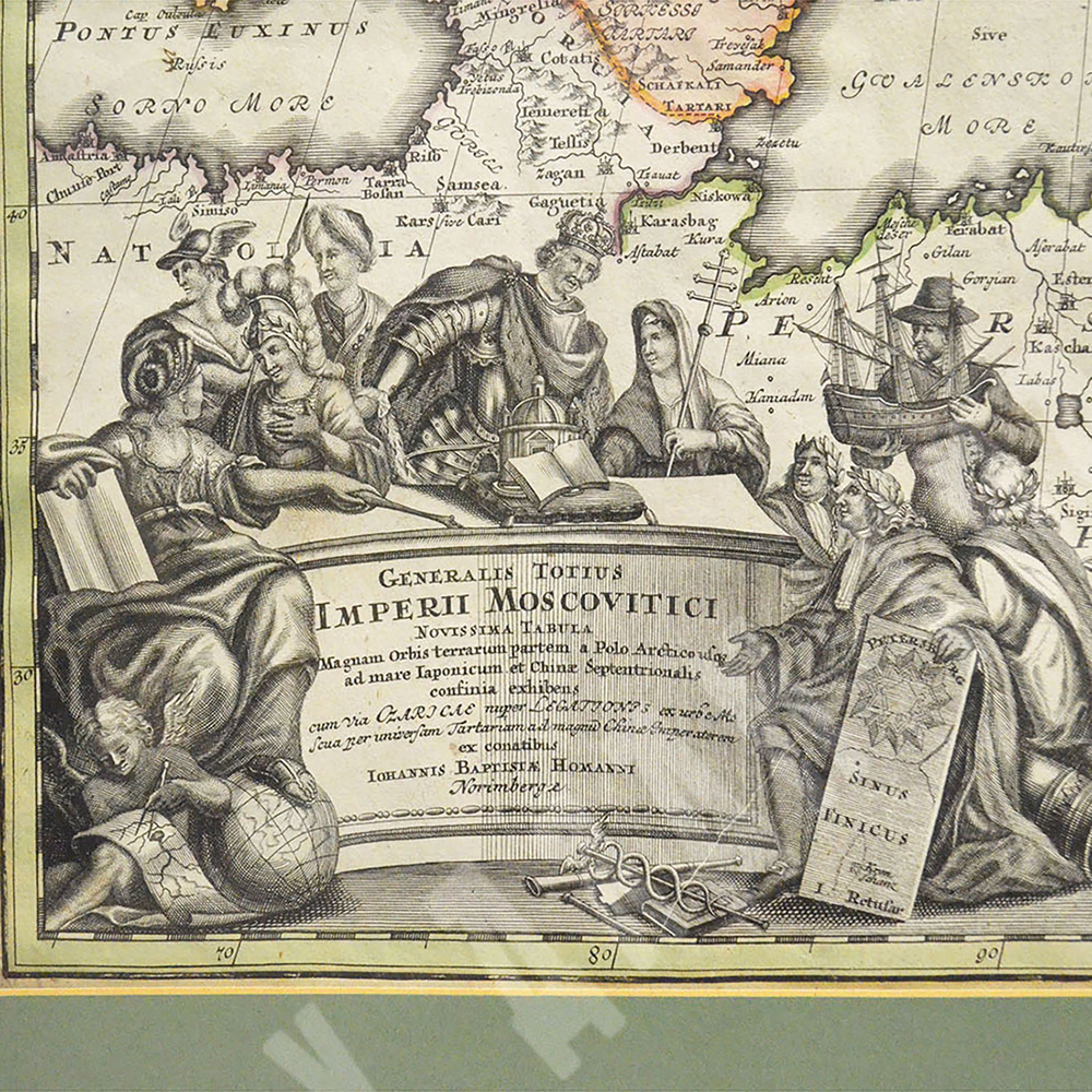 Гоманн И. Б. Карта всей Московской Империи. Гравюра. 1728