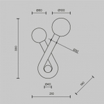 Бра Maytoni Vortex MOD476WL-02PT