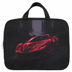 Папка на молнии с ручками BRAUBERG KIDS А4, 1 отделение, полиэстер, 80мм, Red car, 272122