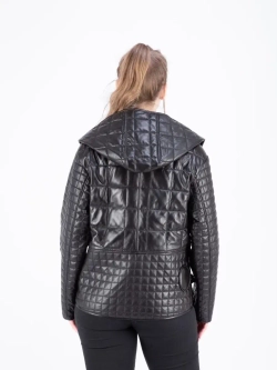 Куртка женская кожаная стеганая