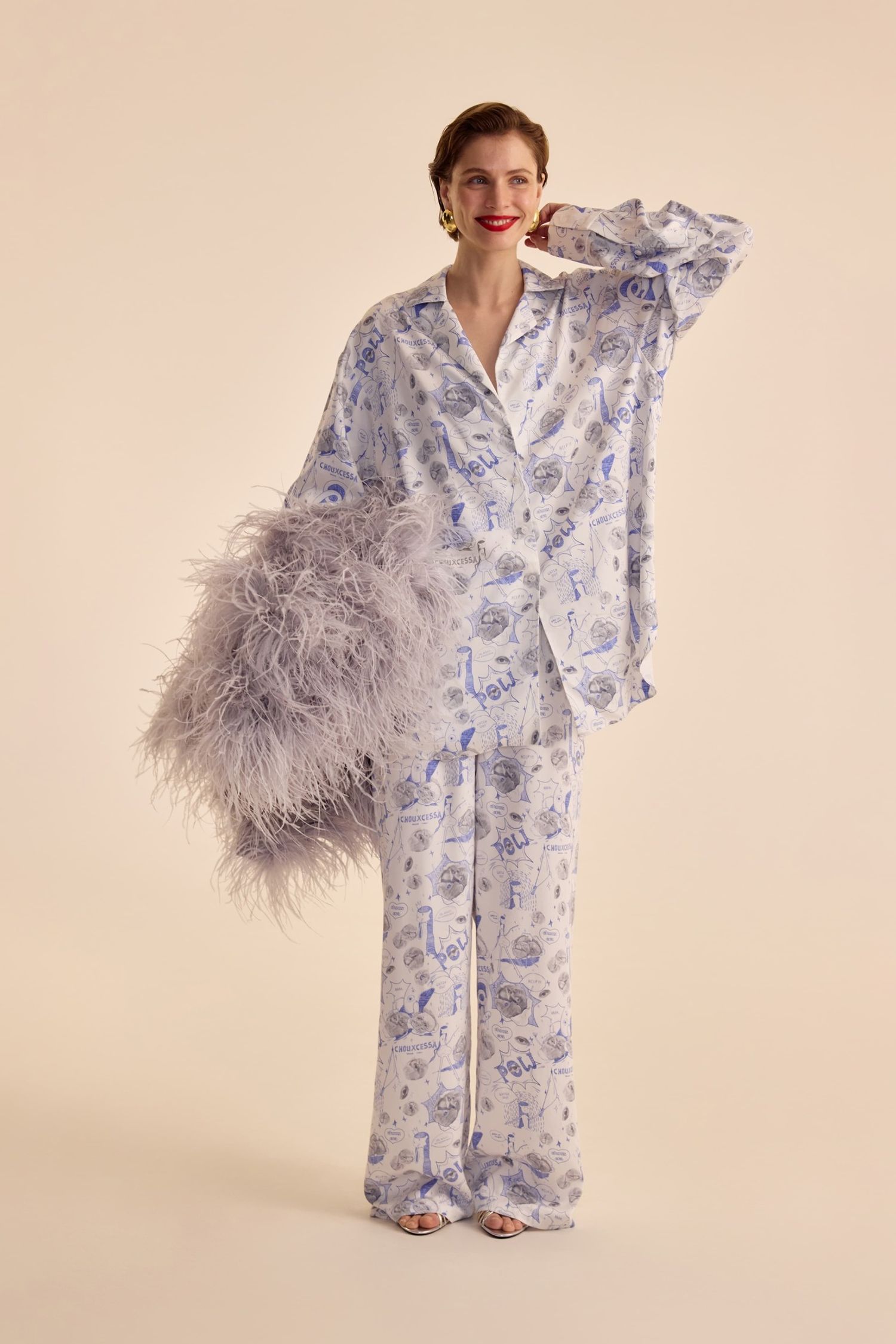 Рубашка с принтом (Guilty Pleasure), белая