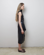 Платье из искусственной кожи черный