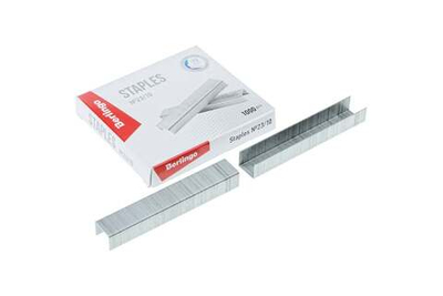 Скобы для степлера Berlingo № 23/10 1000 скоб 10 мм оцинкованные в картонном боксе